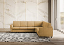 Divano Angolare 6 Posti 288x228x85 cm Yasel in Tessuto Ocra