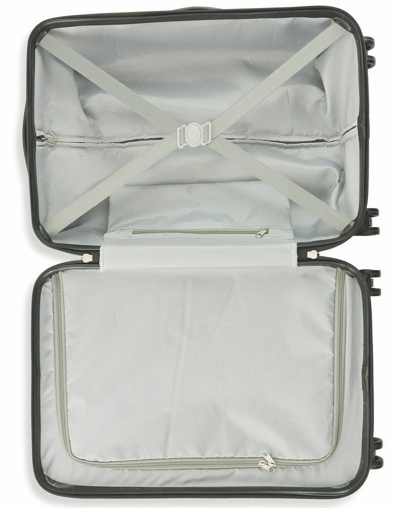 Trolley Valigia Bagaglio a Mano Rigida in Policarbonato 4 Ruote TSA Soriani Bianco