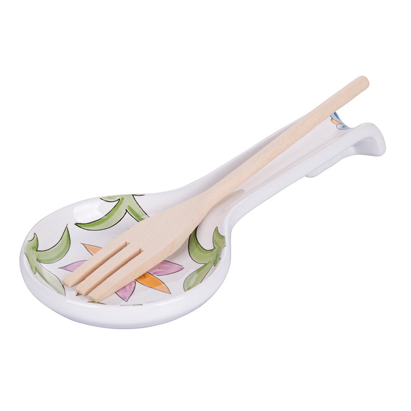 Poggiamestolo 27,8x12,4x3,5 cm  in Ceramica VdE Tivoli 1996 Infinito Stromboli