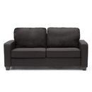 Divano 2 Posti 182x85x77 cmin Tessuto Nero
