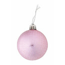 Set 6 Palle di Natale Ø6 cm in Plastica Rosa