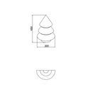 Lampada Albero di Natale da Parete Interno\/Esterno H49cm Arkema P105 Vari Colori