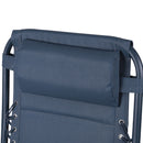 Sedia Gran RelaxImbottita Reclinabile E Richiudibile 65x90x110 cm in Acciaio PVC e Poliestere Blu Rio Plus      