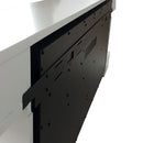 Camino Elettrico da Parete o Incasso Alaro Ultra+ 152x18x52 cm Effetto Fiamma Telecomando in MDF Bianco