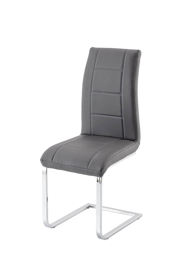 sconto Lot de 4 Chaises en Simili Cuir Souple 98x55x42 cm TFT Comfort Gris