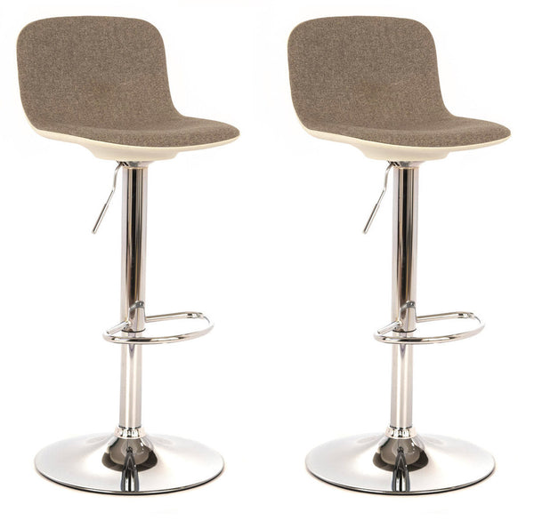 Set 2 Sgabelli 38,5x36x88/102 cm in Tessuto Jimmy Grigio Chiaro prezzo