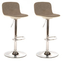 Set 2 Sgabelli 38,5x36x88/102 cm in Tessuto Jimmy Grigio Chiaro