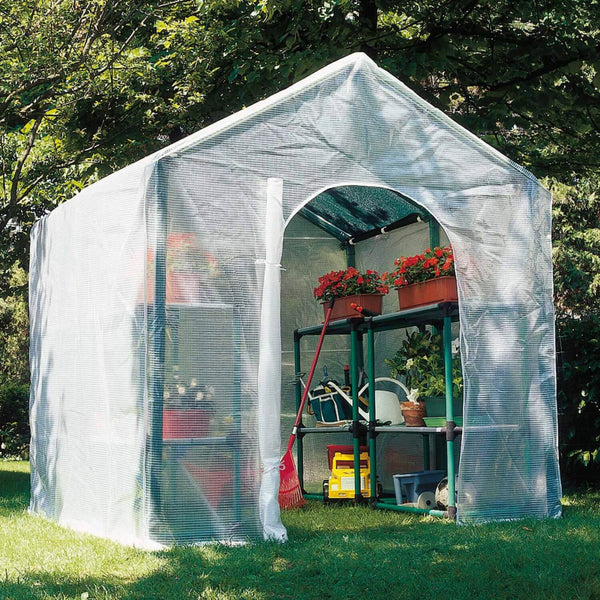 online Serre de jardin en PVC avec serviette verte violette Rama