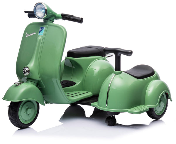 online Piaggio Vespa con Sidecar Small Elettrica 6V per Bambini Verde Seconda Scelta