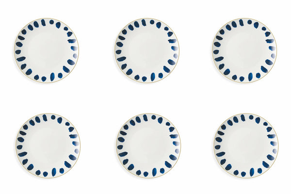 Set de 6 assiettes plates Ø27x3 cm en porcelaine VdE Tivoli 1996 Masai Dots acquista