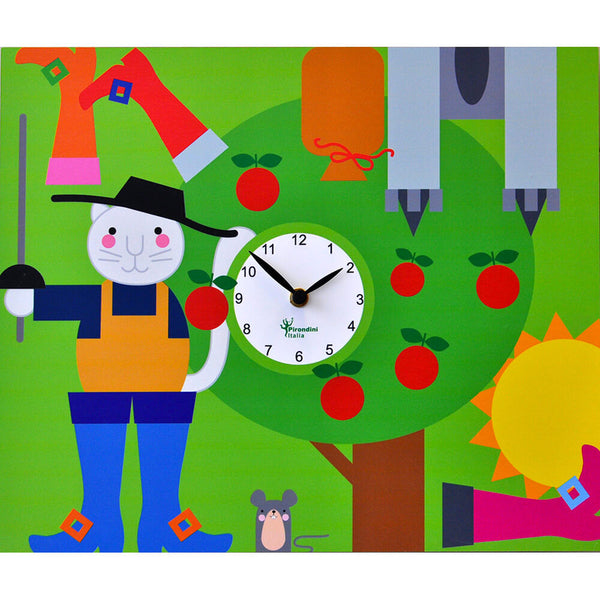Horloge Murale Rectangulaire 44X35Cm Pirondini Italia Le Chat Potté online