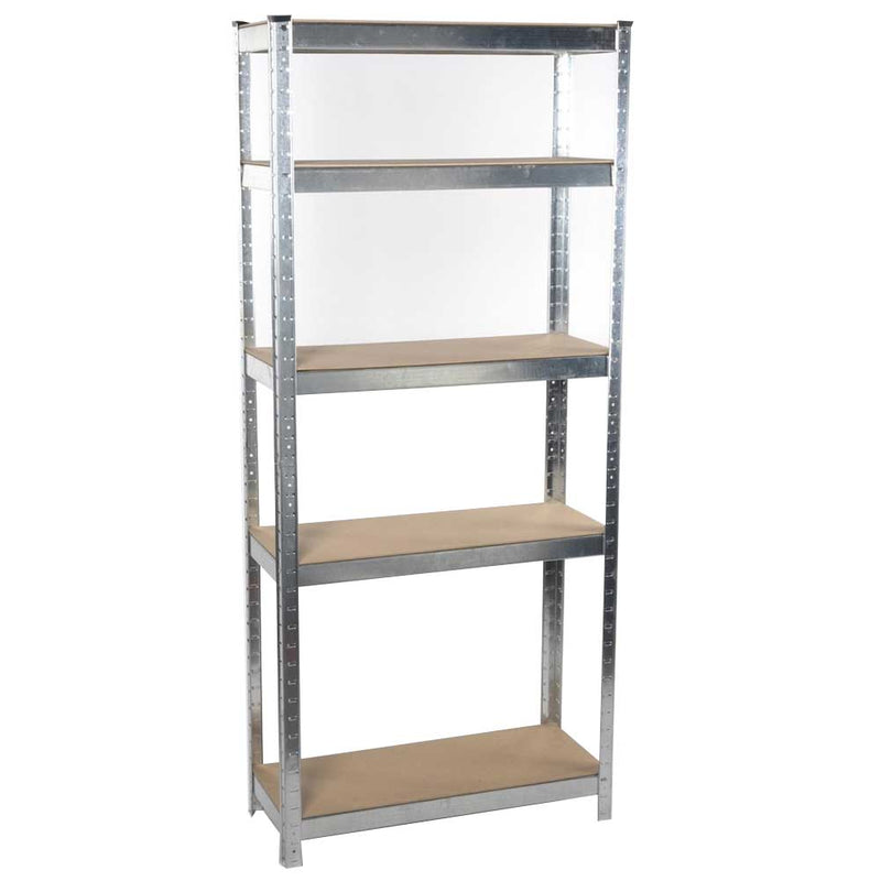 Scaffale in Metallo 5 Ripiani con Piano in Legno 170x75 cm Kinzo