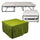 Lit bébé pouf avec matelas pliant 78x78x47 cm Avalli Contract Vert