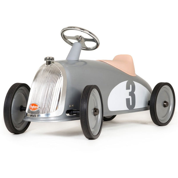online Voiture Porteuse de Course Vintage pour Enfants Baghera Rider Argent