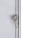 Bacheca con Anta Battente 71,1x65,5x2,6 cm in Alluminio Grigio Chiaro