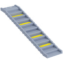 Rampa Pieghevole per Cani per Auto e Letti Alti a 10 Gradini 154x40x7,5 cm con Strisce e Tappetini Antiscivolo in PP e TPR Grigio      