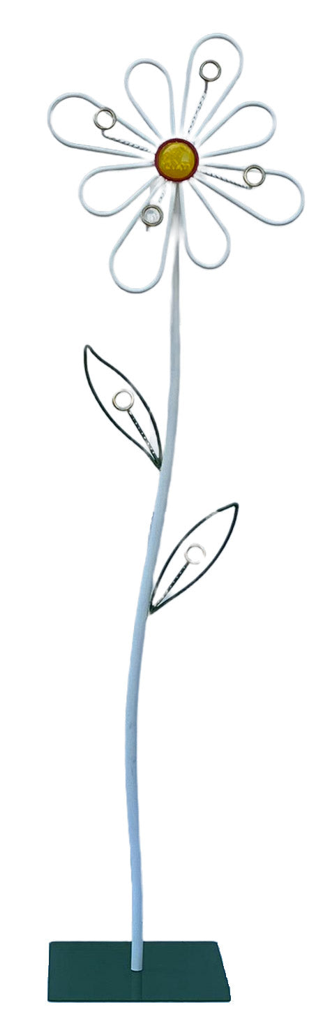 prezzo Margherita Portemanteau en fer forgé blanc 33x33x178 cm