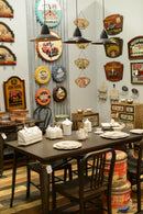 Tavolo Rettangolare in Metallo Bristol Marrone