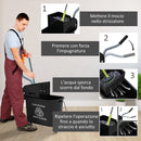 Carrello Pulizie con Secchio da 20 L e Strizzatore 60x27x70.5 cm Nero  