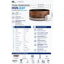 Vasca Idromassaggio Piscina Spa Duet Diva Smart 6 Adulti 930 L Ø173x65 cm in PVC Effetto Legno