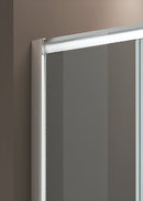 Box Doccia Angolare 2 Ante Scorrevoli in Cristallo Fumè 6mm H185cm Vorich Itria Varie Misure