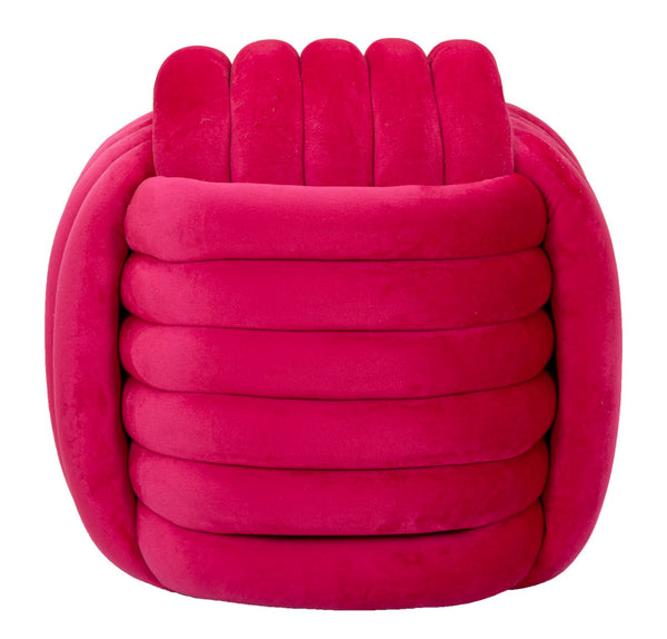 Puff Softy Fuxia 45x45x45 cm in MDF e Cotone e Poliestere Fucsia sconto