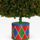 Base Albero di Natale Tamburo 22x23 cm Attacco Universale Decorazione Natalizia