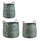 Set 3 Paniers 2 Anses Vert Lisette en Bois