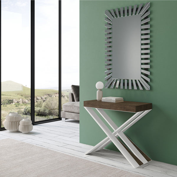 Console Extensible 90-300x40x77 cm en Mélamine Marron online