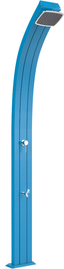 sconto Doccia Solare da Esterno Giardino 30L Miscelatore e Lavapiedi Arkema Spring Blu