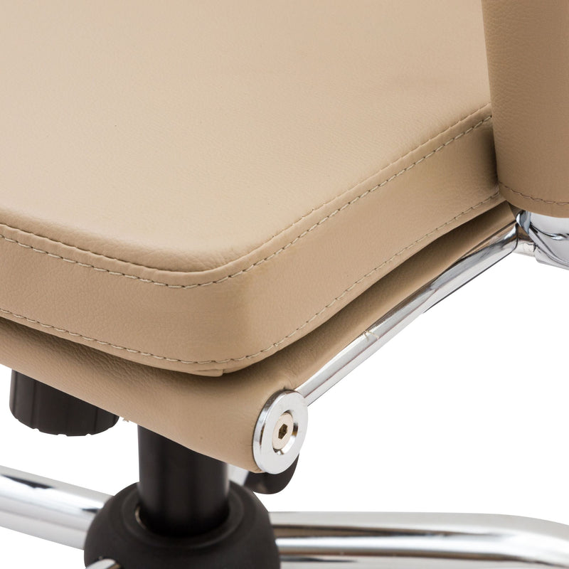 Poltrona Mito Dirigenziale Simil Tortora Cromata