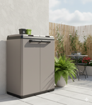 Armadio per Raccolta Differenziata 68x39x85 cm Keter Split Cabinet Basic Grigio