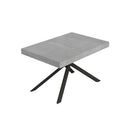 Tavolo Allungabile 140-244x90x74 cm Niket Cemento Gambe Antracite
