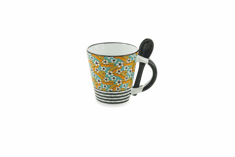 Set 6 Tazzine da Caffè Ø6x6,5 cm in Gres Villa d'Este Home Tivoli Carribbean Queen