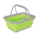 Bacinella Contenitore Salvaspazio 9 Litri Pieghevole Multiuso con Manici Verde