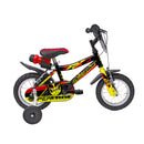 Bicicletta per Bambino 12” 2 Freni Super Hero Nero e Giallo o Rosso e Blu