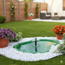 Laghetto Artificiale da Giardino 110x78x28 cm in Polietilene 90 Litri Verde