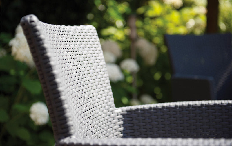 Set Tavolino e 2 Poltrone da Giardino Effetto Rattan Keter Iowa Balcony Antracite