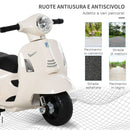 Scooter Elettrico per Bambini Licenza Ufficiale Piaggio Vespa Small 7,2V 2,5Ah Bianco      
