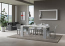 Consolle Allungabile 90-300x40x77 cm in Nobilitato Bianco e Grigio