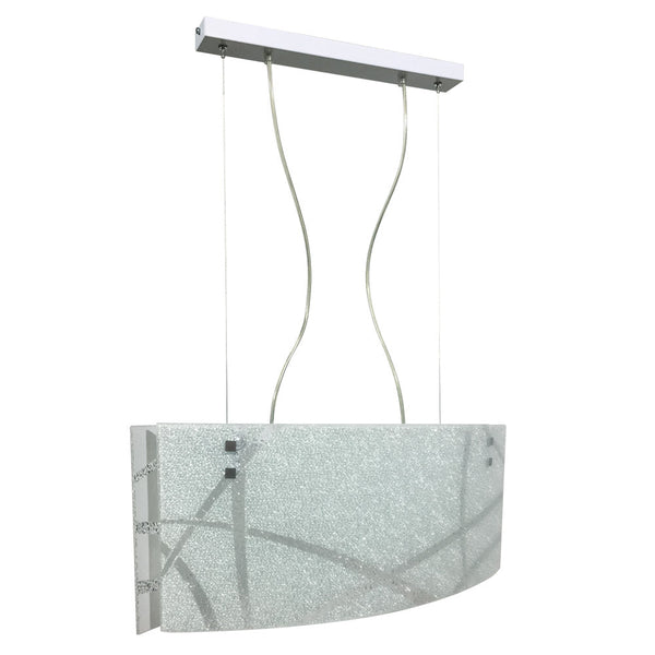 acquista Suspension 2xE27 Monture Verre Blanc Plaque Diamant Blanc E-Energy Cloe