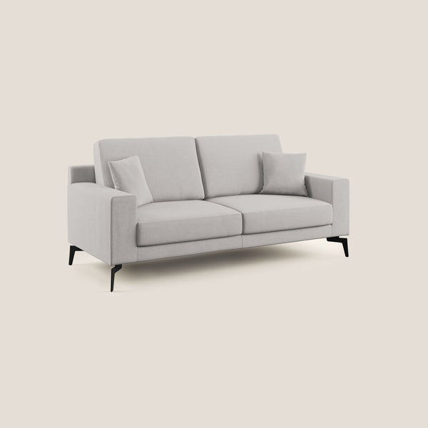 sconto Divano 3 Posti 206x95x91 cm in Tessuto Grigio Chiaro
