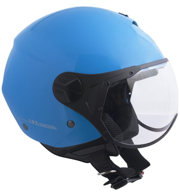 sconto Casque Jet pour Scooter CGM Florence 107A Visière Bleue Forme