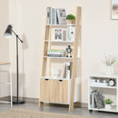 Libreria 4 Ripiani 2 Ante 60x40x171 cm in Legno Truciolare Rovere e Bianco