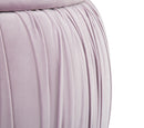 Puff Contenitore Paris Rosa Ø41x41 cm Legno Spugna e Velluto Sintetico Rosa e Oro