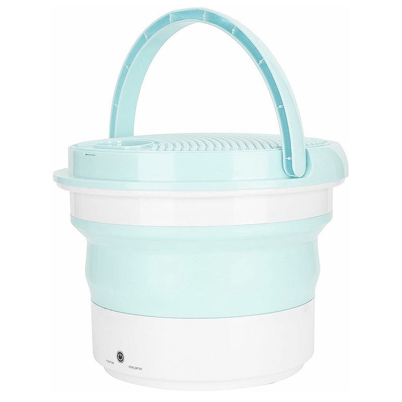 Mini Lavatrice Portatile Pieghevole da Campeggio 25x31 cm Verde