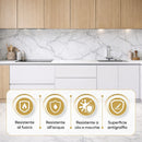 Set 6 Pannelli Decorativi Area 4,3 mq 120x60 cm Rivestimento Murale Effetto Marmo in PVC Beige     