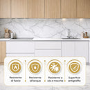 Set 6 Pannelli Decorativi Area 4,3 mq 120x60 cm Rivestimento Murale Effetto Marmo in PVC Bianco     