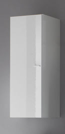 Parete Attrezzata Mobili Salotto 3 Mobili e Mensola Doppia 210x36x170cm TFT  Primo Bianco Lucido