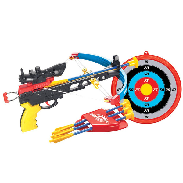 prezzo Balestra Arco Giocattolo per Bambini con 4 Frecce Bersaglio e Porta Frecce